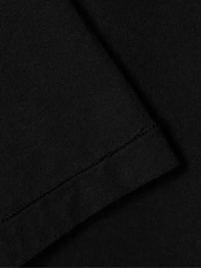 The Row Calibi Silk Blend Crew Neck T-shirt In Black