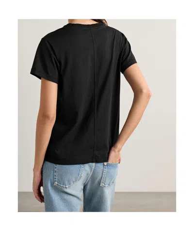 The Row Calibi Silk Blend Crew Neck T-shirt In Black