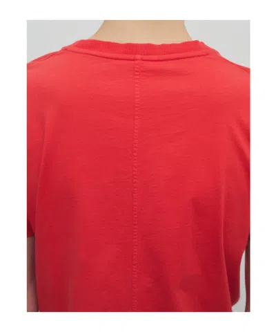 The Row Florie T-shirt With Red Center Detail In Rojo