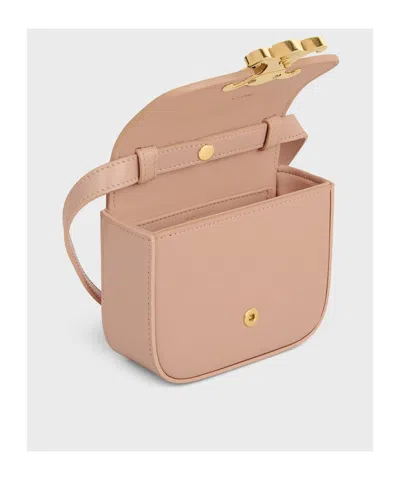 Celine Women Claude Flap Mini Borsa In Nude