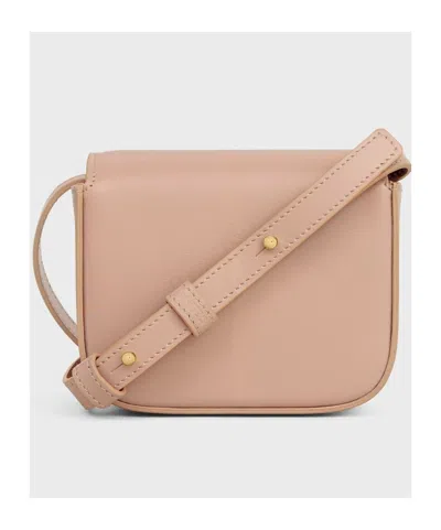 Celine Women Claude Flap Mini Borsa In Nude