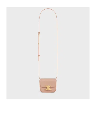 Celine Women Claude Flap Mini Borsa In Nude
