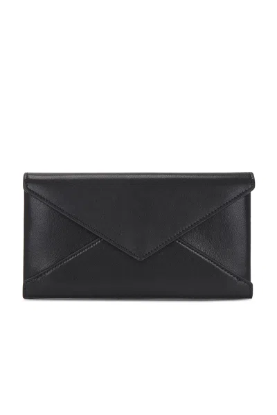 Saint Laurent Large Flap Wallet In Nero