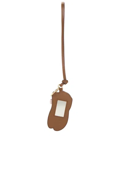 Miu Miu Trick Leather Miu Ballet Keyring Women In Ninfea