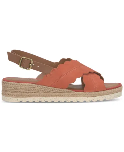 Lucky Brand Women's Tonita Crossband Espadrille Wedge Sandals In Igneous