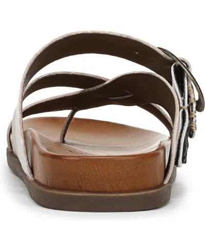 Blowfish Malibu Women's Lilac Thong Slide Platform Sandals In Cloud Faux Leather