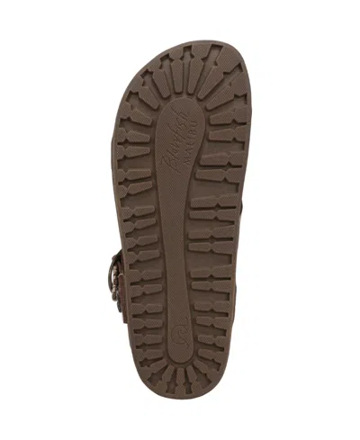 Blowfish Malibu Women's Lilac Thong Slide Platform Sandals In Walnut Faux Leather