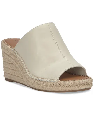 Lucky Brand Women's Cabriah Platform Wedge Sandals In Tusk Leather