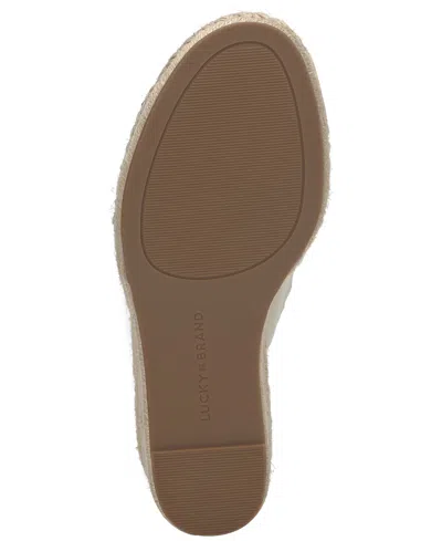 Lucky Brand Women's Cabriah Platform Wedge Sandals In Tusk Leather