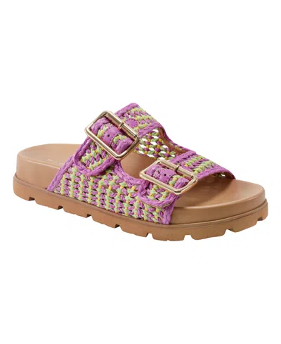Marc Fisher Ltd Women's Mylan Footbed Sandal In Purple Multi