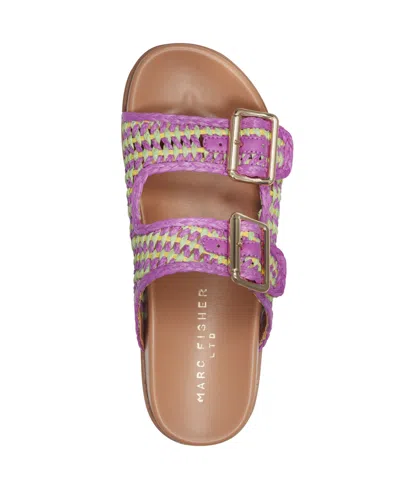Marc Fisher Ltd Women's Mylan Footbed Sandal In Purple Multi
