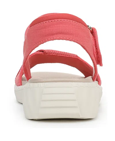 Bzees Lifestride Lane Sandal In Coral Beach Stretch Denim Fabric