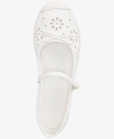On 34th Cassiee Espadrille Flats, Exclusively At Macy's In White Eyelet