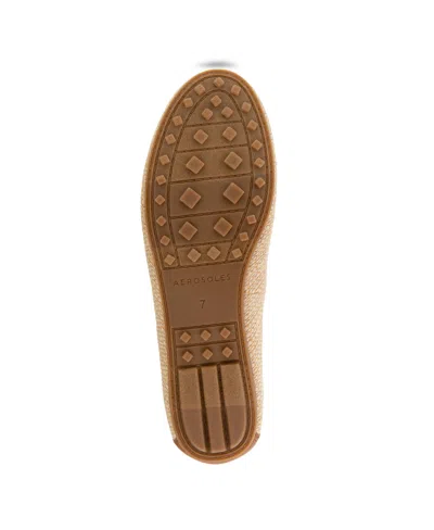 Aerosoles Women's Over-drive Round Toe Loafer Flats In Natural Raffia
