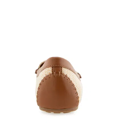 Aerosoles Women's Over-drive Round Toe Loafer Flats In Natural Raffia