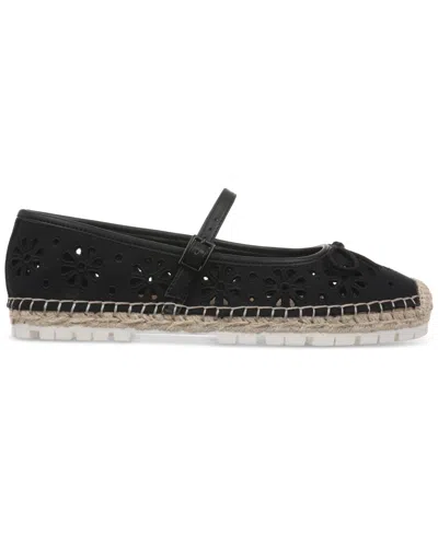 On 34th Cassiee Espadrille Flats, Exclusively At Macy's In Black Eyelet