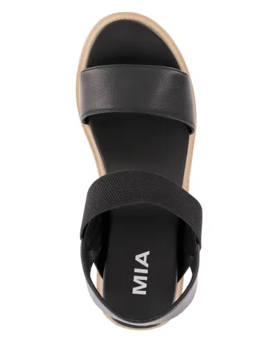 Mia Women's Jony Platform Round Toe Sandals In Black