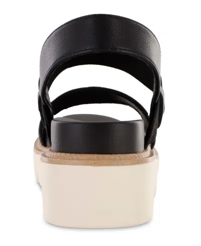 Mia Women's Jony Platform Round Toe Sandals In Black