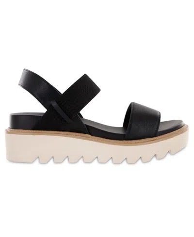 Mia Women's Jony Platform Round Toe Sandals In Black