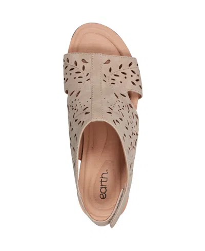 Earth Women's Halin Cutout Slingback Wedge Sandals In Light Sand