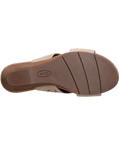Earth Women's Halin Cutout Slingback Wedge Sandals In Light Sand