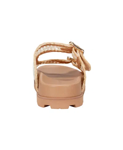 Marc Fisher Ltd Women's Mylan Footbed Sandal In Cream,natural