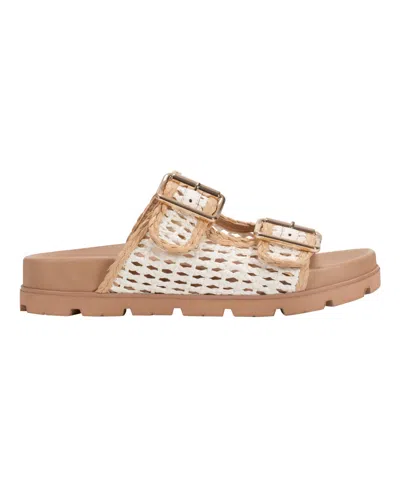 Marc Fisher Ltd Women's Mylan Footbed Sandal In Cream,natural