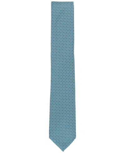Alfani Men's Scutari Geo-pattern Tie, Exclusively At Macy's In Teal