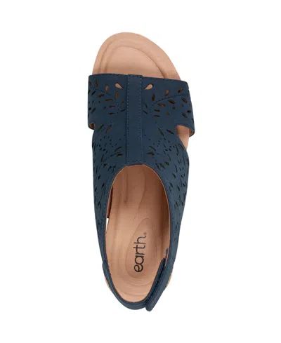 Earth Women's Halin Cutout Slingback Wedge Sandals In Navy