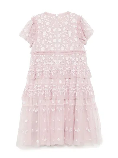 Needle & Thread Floral-embroidered Dress In Pink