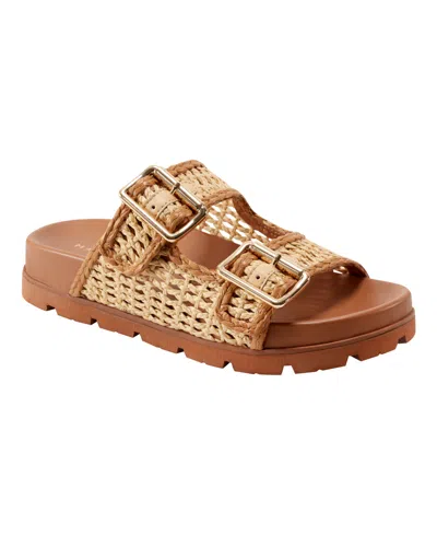Marc Fisher Ltd Women's Mylan Footbed Sandal In Natural,brown