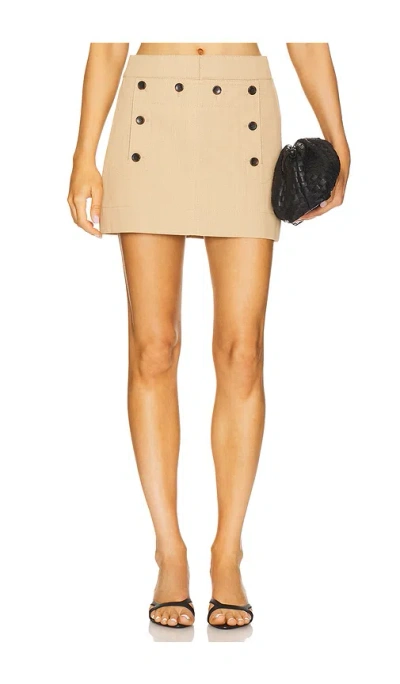 A.l.c A. L.c. Elli Button Front Skirt In Desert Beige