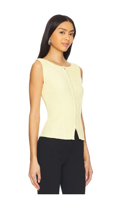 Free People Tilly Vest In Mellow Yellow