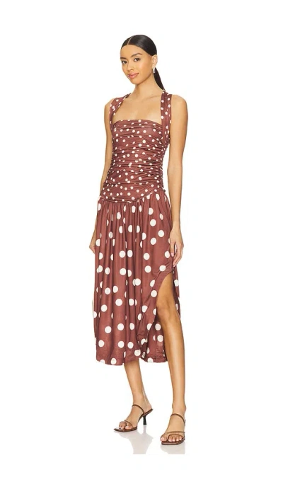 princess polly baby blue dress Brown Polka Dot Square Neck Maternity Midi Dress – PinkBlush