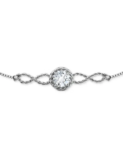 Giani Bernini Round Cubic Zirconia Infinity Link Bolo Bracelet (1-1/4 Ct. T.w.) In 18k Gold Over Sterling Silver, In Silver