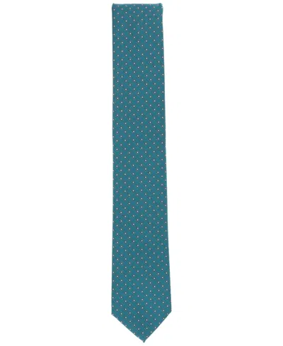 Alfani Men's Natron Geo-pattern Tie, Exclusively At Macy's In Teal