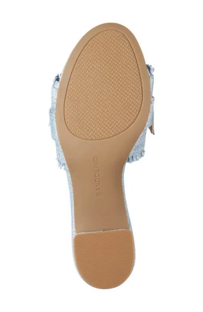 Bandolino Women's Arden Raffia Knotted Bow Block Heel Sandals In Light Blue