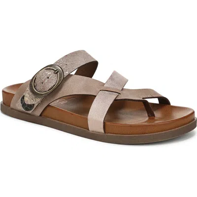 Blowfish Malibu Women's Lilac Thong Slide Platform Sandals In Oak Faux Leather