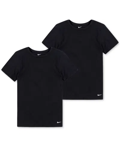 Nike Boys 2pk Crew Undershirt In Black
