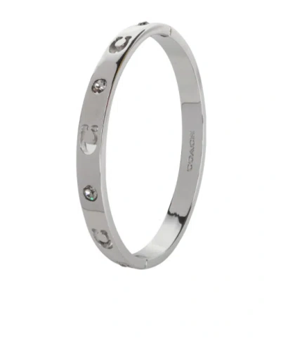 Coach Hinge Bangle Bracelet In White