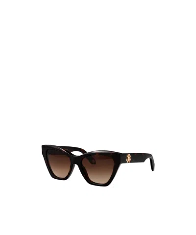 Roberto Cavalli Havana Scura Acetate Sunglasses In Black