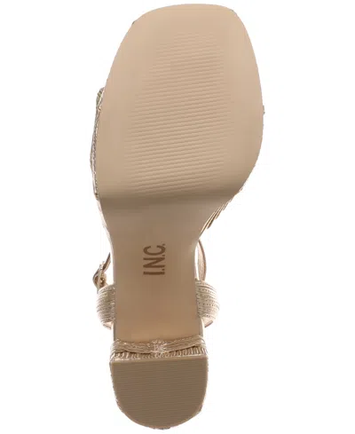Inc International Concepts Women's Cindyy Platform Sandals, Exclusively At Macy's In Gold Smooth