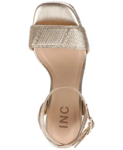 Inc International Concepts Women's Cindyy Platform Sandals, Exclusively At Macy's In Gold Smooth