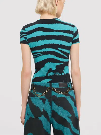 Roberto Cavalli Printed T-shirt In Black