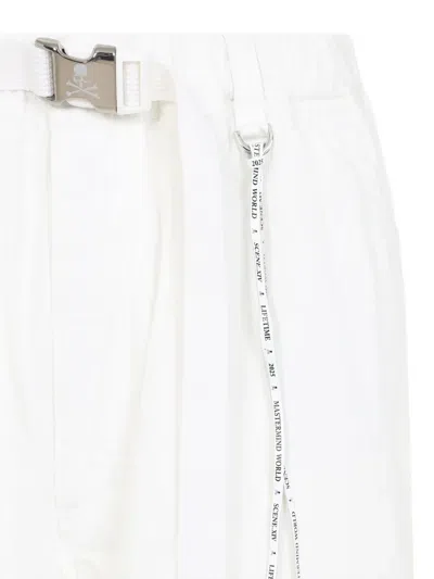 Mastermind Japan Relaxed-fit Pants With Drawstring Waist In White