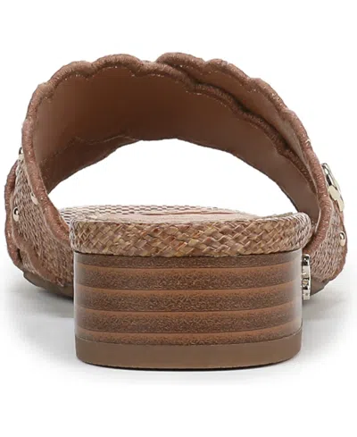 Sam & Libby Women's Khalia Crisscross Block Heel Slide Flat Sandals In Ash Brown