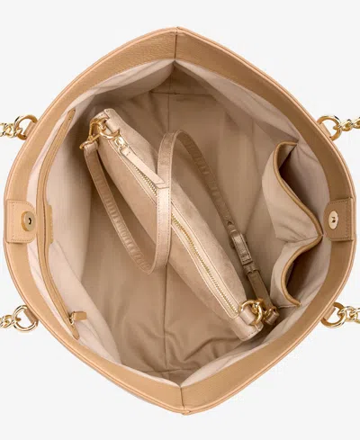 Inc International Concepts Chloiey Extra Large 2-in-1 Tote, Exclusively At Macy's In English Walnut,pearlized Champagne