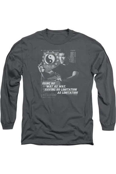 Gildan Bruce Lee No Way As A Way Long Sleeve Adult Tee / T-shirt In Pink