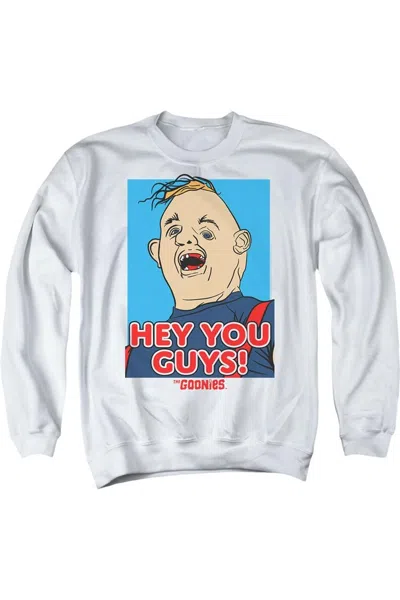 Gildan The Goonies Sloth Hey You Guys Adult Crewneck Sweatshirt In White
