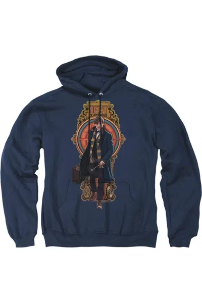 Gildan Fantastic Beasts Newt Scamander Adult Pull Over Hoodie / Hooded Sweatshirt In Blue